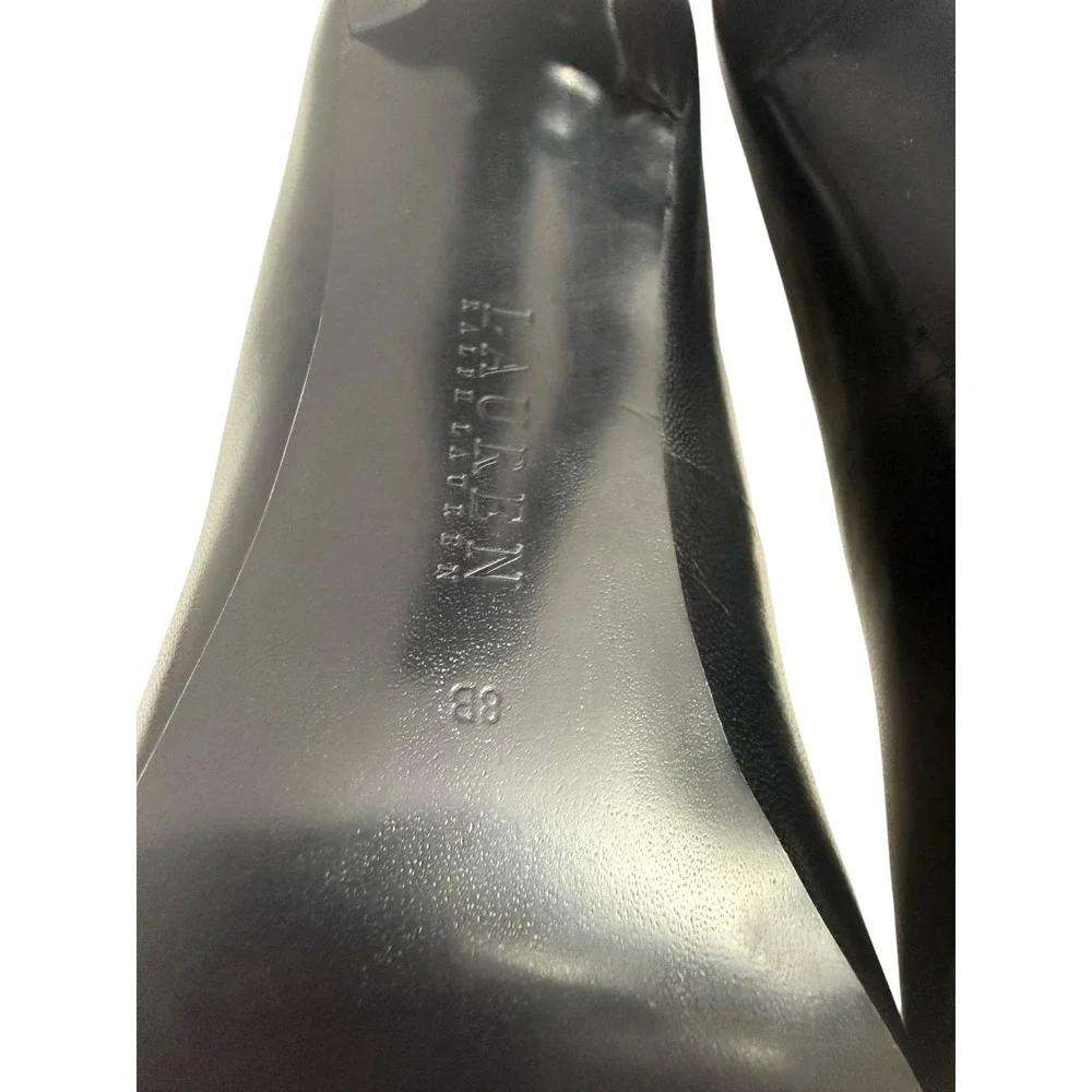 Lauren by Ralph Lauren Zamora Pump Women's High Heel - Size 8B- Black Leather